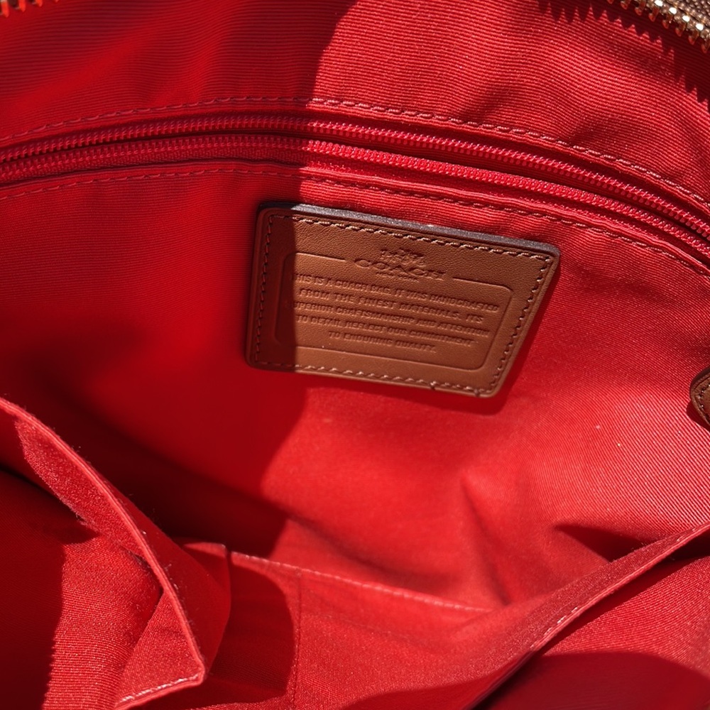 COACH (NEW) Varsity Stripe File Bag in Signature Coated Canvas (F38402) - Picture 9 of 10